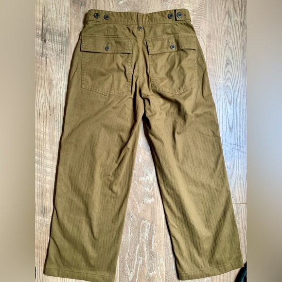 Madewell Olive Cropped Pants Durable Cotton - Picture 7 of 8